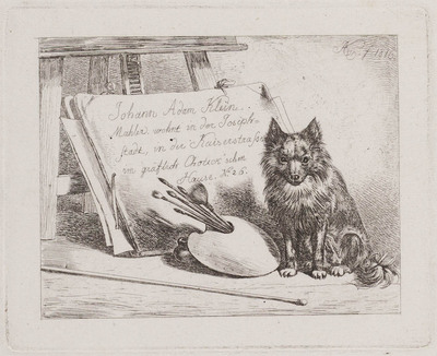 KG 01554
          <br/>
          Schildersezel met hond
          <br/>
          <em>Klein, Johann Adam (1792-1875)</em>
        