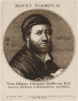 KG 00886.jpg; KG 00886; Portret Hans Holbein de Jonge; grafiek