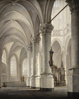 KS 013.jpg; KS 013; Interieur van de Nieuwe Kerk te Delft; schilderij