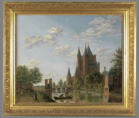 KS 217.jpg; KS 217; De Amsterdamse Poort te Haarlem; schilderij