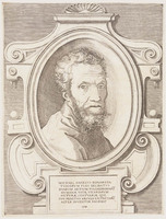 TvB G 3786.jpg; TvB G 3786; Portret van Michelangelo; grafiek