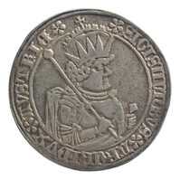 TMNK 00017
          <br/>
          Halve guldengroschen (halve taler) uit Tirol op naam van Sigismund (1439-1496)
          <br/>
          <em>Tirol, graafschap (11e eeuw-1803)</em>