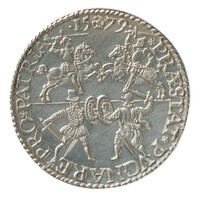 TMNK 00247
          <br/>
          Rekenpenning als oproep tot voortzetting van de strijd tegen de Spanjaarden en herdenking van de onthoofding van de graven Egmond en Horne in 1568
          <br/>
          <em>Holland, graafschap</em>
