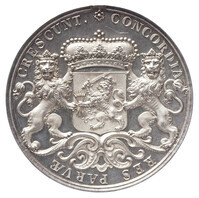 TMNK 00358
          <br/>
          Beloningspenning (zilveren afslag) van de Staten-Generaal, aan buitenlandse gezanten en bij bijzondere gelegenheden aangeboden
          <br/>
          <em>Republiek der Zeven Verenigde Nederlanden, republiek (1588-1795)</em>