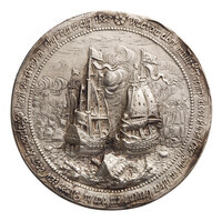 TMNK 00594
<br/>
Sneuvelen van Maarten Harpertszoon Tromp in een zeeslag tegen de Engelsen tijdens de Eerste Engelse Oorlog (1652-1654)
<br/>
<em>Republiek der Zeven Verenigde Nederlanden, republiek (1588-1795)</em>