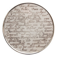 TMNK 00609
          <br/>
          Vrede van Westminster, tussen de Verenigde Nederlanden en Engeland - einde van de Eerste Engelse Oorlog (1652-1654), ‘het Gulde Vreedejaer’
          <br/>
          <em>Republiek der Zeven Verenigde Nederlanden, republiek (1588-1795)</em>