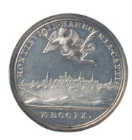 TMNK 01579
<br/>
Inname van Bergen (Mons) in Henegouwen door de geallieerden op de Fransen
<br/>
<em>Verenigd Koninkrijk, koninkrijk (1707-1800)</em>