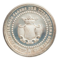 TMNK 02553
<br/>
Erepenning van de compagnie van de vrijwillige jagers te voet van de Utrechtse studenten voor de veldtocht in 1815
<br/>
<em>Verenigd Koninkrijk der Nederlanden (1815-1830)</em>