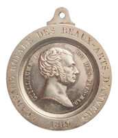 TMNK 02613
<br/>
Prijspenning van koning Willem I van de Academie voor Schone Kunsten te Antwerpen (derde prijs voor een architectuurcompositie)
<br/>
<em>Verenigd Koninkrijk der Nederlanden (1815-1830)</em>