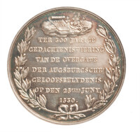 TMNK 02739
<br/>
Augsburgse geloofsbelijdenis (confessie), van Maarten Luther, derde eeuwfeest
<br/>
<em>Nederland, Koninkrijk (1830-heden)</em>