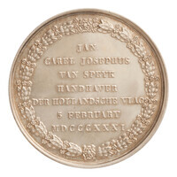 TMNK 02785
<br/>
Overlijden (heldendood) van Jan van Speijk, kapitein van de kanoneerboot no. 2, tijdens het bombardement van Antwerpen
<br/>
<em>Nederland, Koninkrijk (1830-heden)</em>