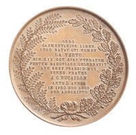TMNK 03097
<br/>
Vrijmetselaars, honderd jaar loge ‘la Vertu’ (1757-) te Leiden
<br/>
<em>Nederland, Koninkrijk (1830-heden)</em>