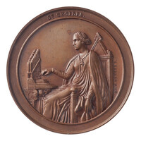 TMNK 03202
<br/>
Vijfenzestigjarig jubileum van W. Putman als organist van de rooms-katholieke kerk te Oudewater
<br/>
<em>Nederland, Koninkrijk (1830-heden)</em>