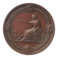 TMNK 03353
<br/>
Wereldtentoonstelling te Philadelphia 1876: prijspenning van de ‘International Exhibition’, toegekend aan de firma W.M. Logeman en Nikolaas van Wetteren te Haarlem
<br/>
<em>Verenigde Staten van Amerika, Republiek (1788-heden)</em>