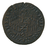 TMNK 04156
          <br/>
          Rekenpenning over de voorbereiding op de oorlog tegen Gelderland met de initialen van rekenmeester Zeger van Alveringen (1541-1543), heer van Hofwegen
          <br/>
          <em>Holland, graafschap</em>