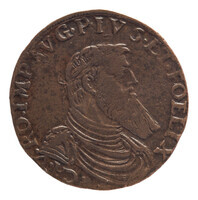 TMNK 04175
          <br/>
          Rekenpenning met het borstbeeld van keizer Karel V
          <br/>
          <em>Holland, graafschap</em>