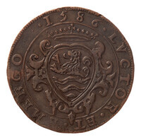 TMNK 04446
          <br/>
          Rekenpenning over de hulp uit Engeland tegen de Spanjaarden
          <br/>
          <em>Republiek der Zeven Verenigde Nederlanden, Zeeland, provincie (1581-1795)</em>