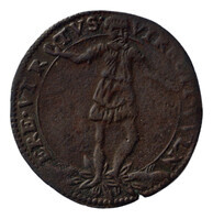 TMNK 04536
          <br/>
          Rekenpenning van Gelderland over de aanslagen door de Spanjaarden in de Nederlanden en het verwerpen van de Spaanse vredesvoorstellen
          <br/>
          <em>Republiek der Zeven Verenigde Nederlanden</em>