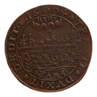 TMNK 04643
          <br/>
          Rekenpenning van Zeeland over de inname van Sluis door de troepen van prins Maurits
          <br/>
          <em>Republiek der Zeven Verenigde Nederlanden, Zeeland, provincie (1581-1795)</em>