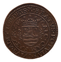 TMNK 04643
          <br/>
          Rekenpenning van Zeeland over de inname van Sluis door de troepen van prins Maurits
          <br/>
          <em>Republiek der Zeven Verenigde Nederlanden, Zeeland, provincie (1581-1795)</em>