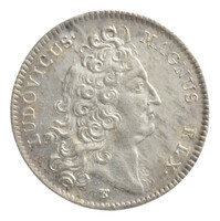 TMNK 05056
<br/>
Rekenpenning over Engeland, dat de bondgenoten in de strijd tegen Frankrijk verlaat
<br/>
<em>Frankrijk, Koninkrijk (987-1791)</em>