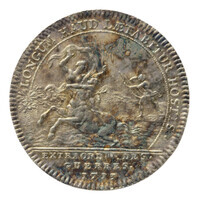 TMNK 05056
<br/>
Rekenpenning over Engeland, dat de bondgenoten in de strijd tegen Frankrijk verlaat
<br/>
<em>Frankrijk, Koninkrijk (987-1791)</em>