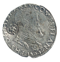 TMNK 05142
          <br/>
          Tiende philipsdaalder uit Vlaanderen op naam van Philips II, koning van Spanje (1556-1598)
          <br/>
          <em>Vlaanderen, graafschap</em>