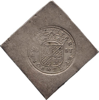 TMNK 05203
<br/>
Vijftig stuiver (noodmunt) uit Groningen en Ommelanden, herdenkingsmunt geslagen na het beleg
<br/>
<em>Groningen en Ommelanden</em>