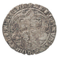 TMNK 05629
<br/>
Groot uit Holland op naam van Albrecht van Beieren, ruwaard (1358-1389) en graaf van Holland en Henegouwen (1389-1404)
<br/>
<em>Holland, graafschap</em>
