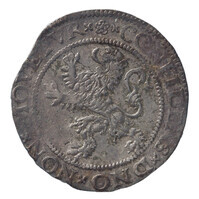 TMNK 05644
<br/>
Halve leeuwendaalder uit Holland op naam van Philips II, koning van Spanje (1556-1598)
<br/>
<em>Holland, graafschap</em>