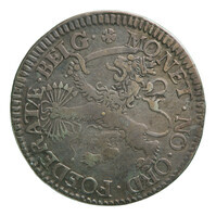 TMNK 05716
<br/>
Zes stuiver (bankgelt) uit West-Friesland
<br/>
<em>Republiek der Zeven Verenigde Nederlanden, Holland (West-Friesland), landschap (1573-1795)</em>