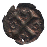 TMNK 05775
<br/>
Penning uit Sleeswijk van Waldemar de Grote (1154-1182) (imitatie?)
<br/>
<em>Sleeswijk</em>