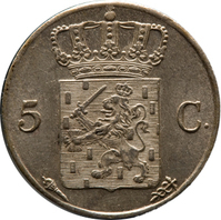 TMNK 05852
          <br/>
          Vijf cent (stuiver) uit Nederland op naam van Willem I, koning (1815-1840)
          <br/>
          <em>Verenigd Koninkrijk der Nederlanden (1815-1830)</em>