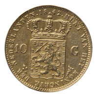 TMNK 05859
          <br/>
          Tien gulden uit Nederland op naam van Willem II, koning der Nederlanden (1840-1849)
          <br/>
          <em>Nederland, Koninkrijk (1830-heden)</em>