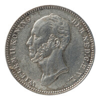 TMNK 05868
          <br/>
          Vijfentwintig cent (kwartje) uit Nederland op naam van Willem II, koning (1840-1849)
          <br/>
          <em>Nederland, Koninkrijk (1830-heden)</em>