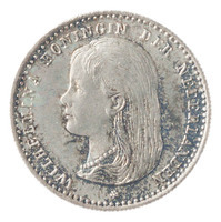 TMNK 05882
          <br/>
          Tien cent (dubbeltje) uit Nederland op naam van Wilhelmina, koningin der Nederlanden (1890-1948)
          <br/>
          <em>Nederland, Koninkrijk (1830-heden)</em>