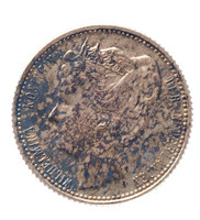 TMNK 05893
          <br/>
          Vijfentwintig cent (kwartje) uit Nederland op naam van koningin Wilhelmina (1890-1948)
          <br/>
          <em>Nederland, Koninkrijk (1830-heden)</em>
