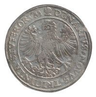 TMNK 05939
<br/>
Taler (daalder) uit Thorn op naam van prinses-abdis Margaretha van Brederode (1531-1577)
<br/>
<em>Thorn, abdijvorstendom (12e eeuw-1794)</em>