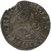 TMNK 06022
<br/>
Kwart groot uit Gelre op naam van Reinoud II (graaf 1326-1339)
<br/>
<em>Gelre, hertogdom (1339-1581)</em>