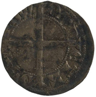 TMNK 06023
<br/>
Kwart groot uit Gelre op naam van Reinoud II (graaf 1326-1339)
<br/>
<em>Gelre, hertogdom (1339-1581)</em>