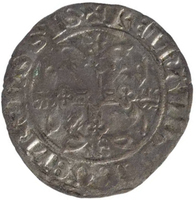 TMNK 06054
<br/>
Kwart groot uit Gelre op naam van Reinoud III (hertog 1343-1361 en 1371)
<br/>
<em>Gelre, hertogdom (1339-1581)</em>
