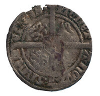 TMNK 06186
<br/>
Halve groot uit Gelre op naam van Reinoud IV, hertog (1402-1423)
<br/>
<em>Gelre, hertogdom (1339-1581)</em>