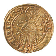 TMNK 06203
<br/>
Sint jans goudgulden uit Gelre op naam van Arnold van Egmond, hertog (1423-1465, 1471-1473) / Jan II van Egmont, voogd (1423-1436)
<br/>
<em>Gelre, hertogdom (1339-1581)</em>