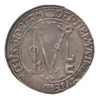 TMNK 06300
<br/>
Zilveren reaal uit Gelre op naam van Philips de Schone, hertog (1482-1492) / Maximiliaan I, voogd (1482-1492)
<br/>
<em>Gelre, hertogdom (1339-1581)</em>