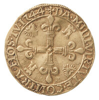 TMNK 06608
<br/>
Zonnekroon uit Gelre op naam van Karel V, keizer (1519-1556)
<br/>
<em>Gelre, hertogdom (1339-1581)</em>