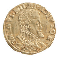 TMNK 06662
<br/>
Halve reaal uit Gelre op naam van Philips II, koning van Spanje (1556-1598)
<br/>
<em>Gelre, hertogdom (1339-1581)</em>