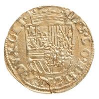 TMNK 06662
<br/>
Halve reaal uit Gelre op naam van Philips II, koning van Spanje (1556-1598)
<br/>
<em>Gelre, hertogdom (1339-1581)</em>