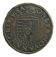 TMNK 06748
<br/>
Teston uit Gelre op naam van Karel III van Lotharingen, hertog van Lotharingen, pretendent van Gelderland (1555-1608)
<br/>
<em>Gelre, hertogdom (1339-1581)</em>