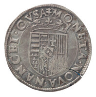 TMNK 06751
<br/>
Teston uit Gelre op naam van Karel III van Lotharingen, hertog van Lotharingen, pretendent van Gelderland (1555-1608)
<br/>
<em>Gelre, hertogdom (1339-1581)</em>