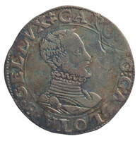 TMNK 06755
<br/>
Teston uit Gelre op naam van Karel III van Lotharingen, hertog van Lotharingen, pretendent van Gelderland (1555-1608)
<br/>
<em>Gelre, hertogdom (1339-1581)</em>